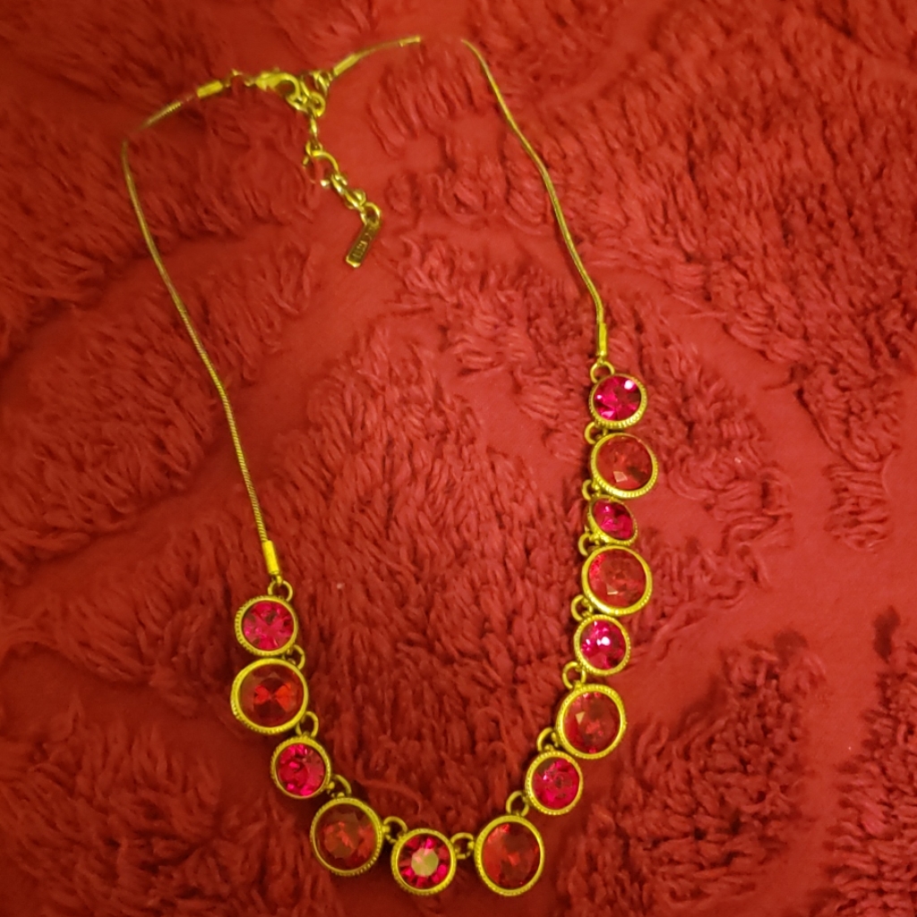 Simulated Ruby Necklace